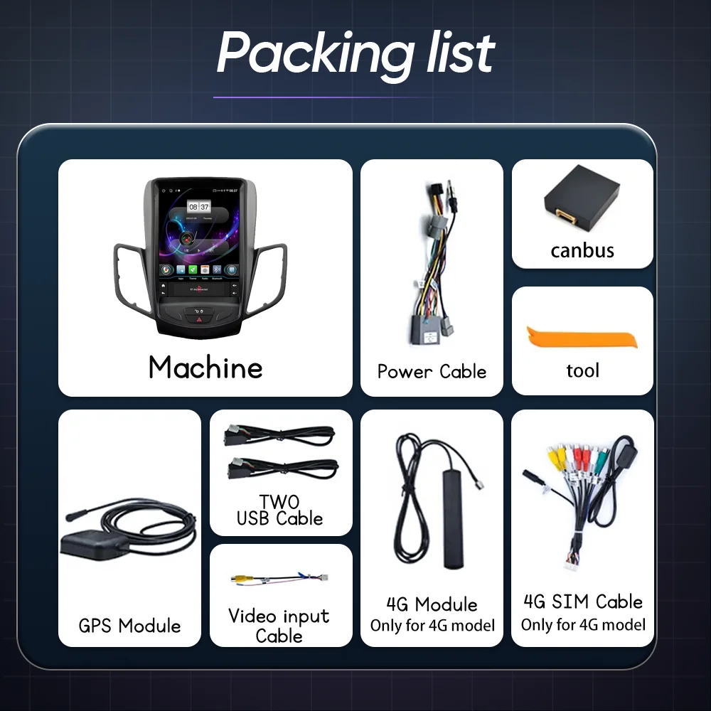 9,7 Zoll Android 15 Auto DVD Radio Stereo Für Ford Fiesta MK 7 2008-2019 Auto WIFI Multimedia Player GPS KEINE 2Din DVD Kopf Einheit