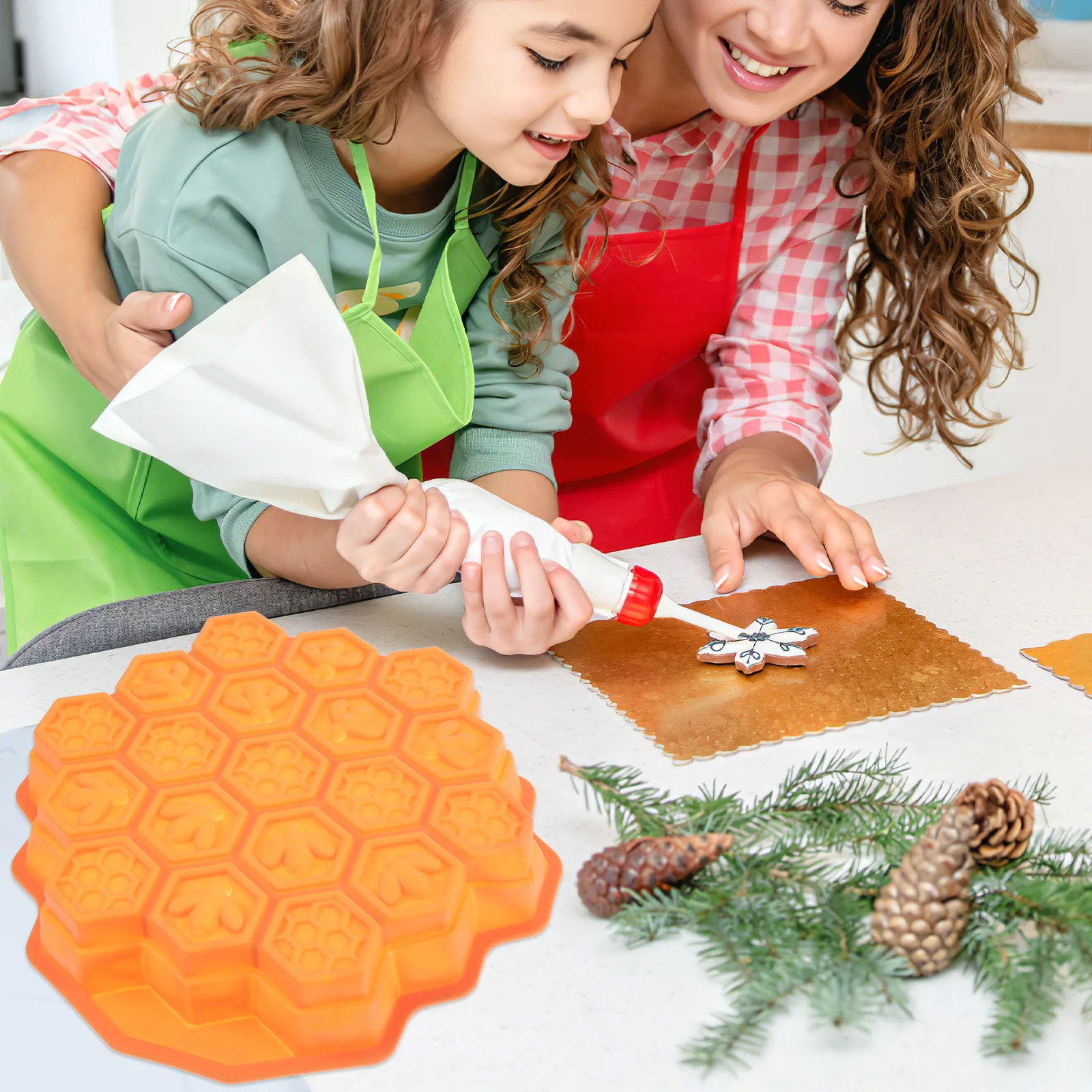 

High Quality Silicone Honeycomb Shape Cake Mold Creative Design Easy Clean Baking Mould Cake Making Tool Baking Mould