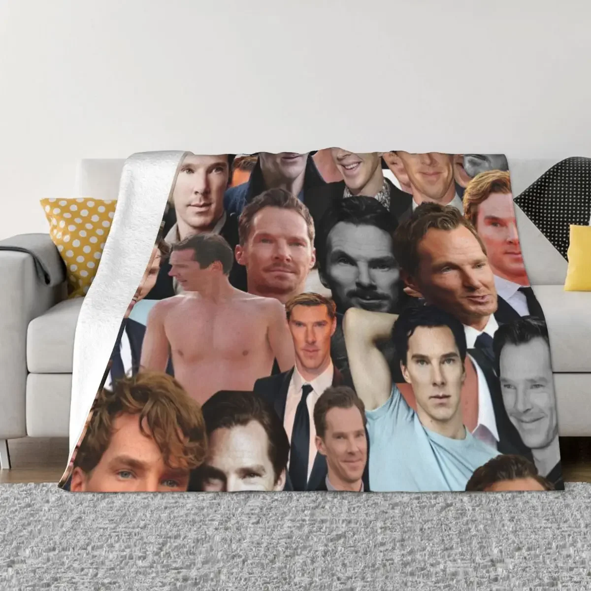 Benedict Cumberbatch photo collage Throw Blanket warm blanket for winter Heavy Blanket bed plaid Sofa Throw Blanket