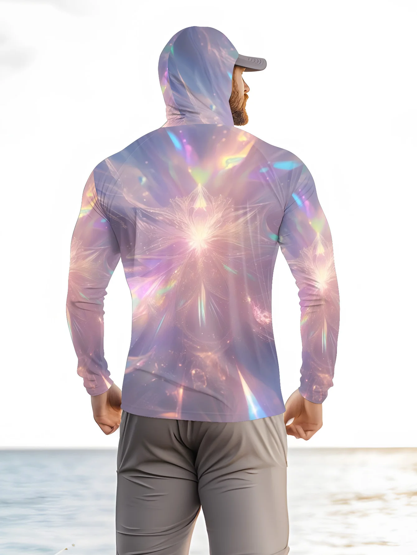 2026 Summer Best-selling Men's Long-Sleeved Shirt for Outdoor Leisure Sport Comfortable and Soft Simple Pattern Print - view 3