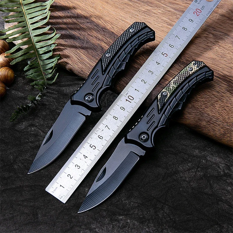 Outdoor Stainless Steel Folding Knife High Hardness Portable Camping Pocket Knife Hiking Travel Self Defense Survival Knife