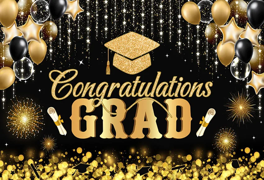 Mehofond التصوير خلفية حفل التخرج تهنئة قبعة الذهب بريق فئة من 2025 ديكور الحفلات خلفية استوديو الصور