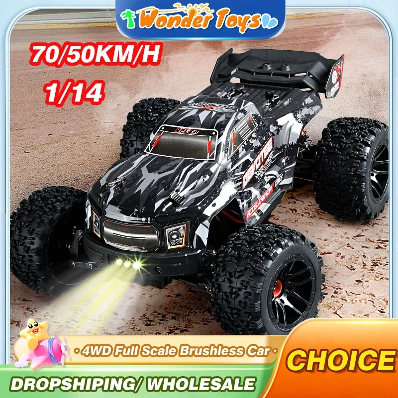 

70Km/h Rc Offroad Cars Large Racing Vehicle 1:14 Remote Control Full Scale Truck 4Wd Drive High Speed Climbing Toys Boys Adults
