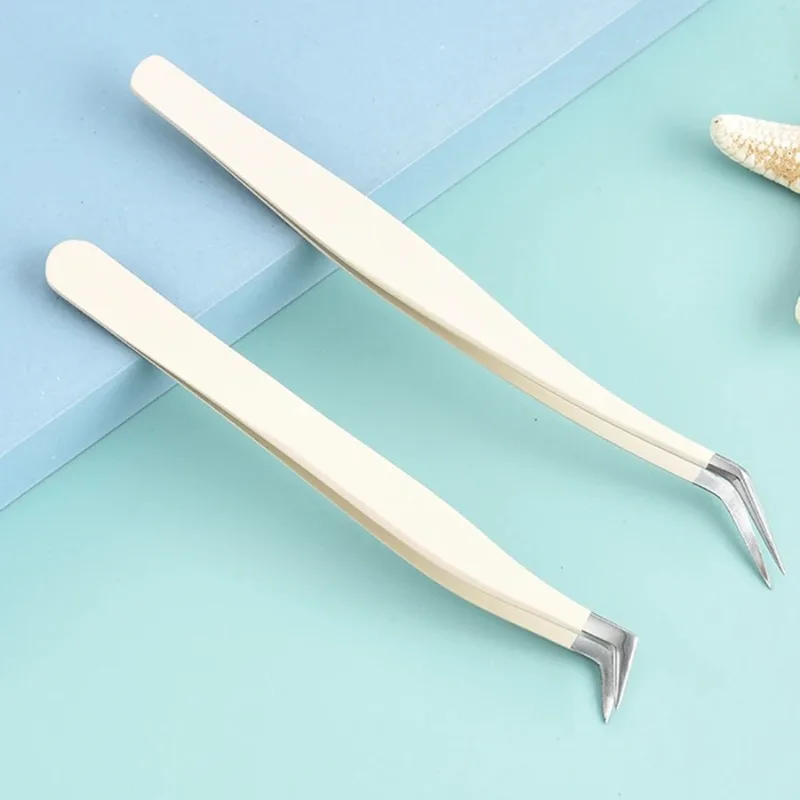 High Quality Latest  Stainless Steel Eyelash Extensions Tweezers Rose Gold color All Color Customized Eyelash Tweezers