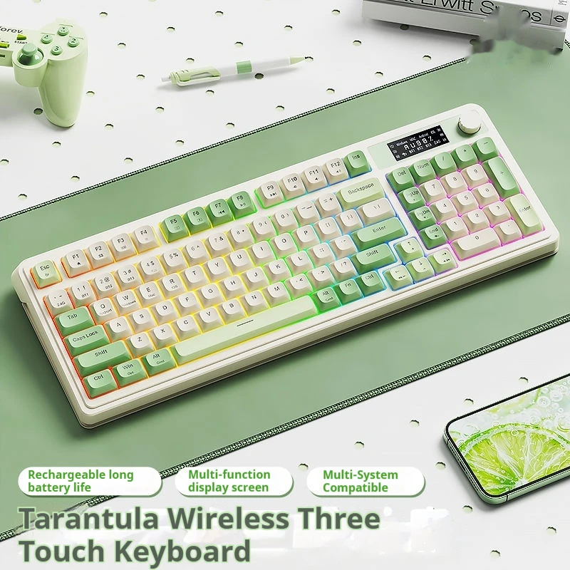 Tarantula S99pro Wireless Keyboard Low Delay Stable Property Bluetooth Wired With Display High Selfie E-Sports Game Office