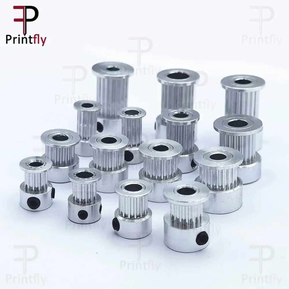 Printfly 2GT 12 14 15 16 17 18 19 20 Teeth GT2 Timing Pulley Bore 3.175 4 5 6.35 8mm Part For Width 6 10 15mm Timing Belt 1pcs