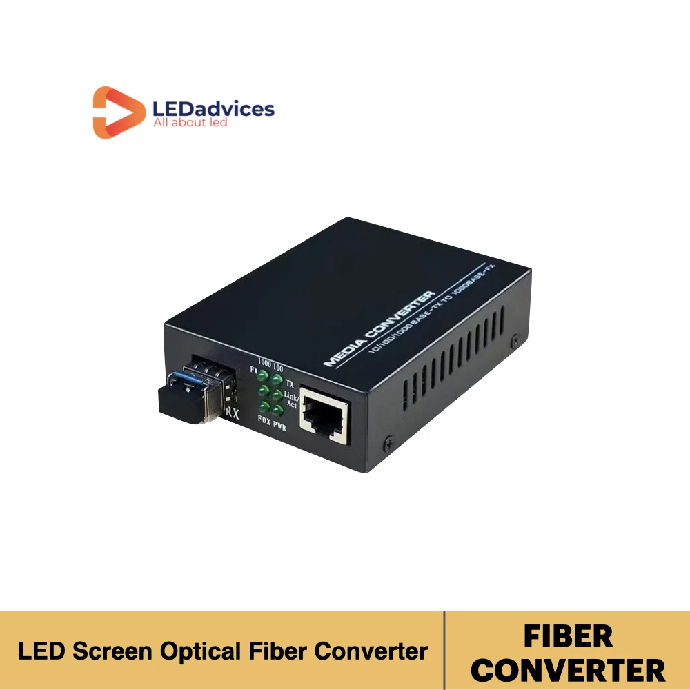 LED Screen Optical Fiber Converter Ethernet to Fiber SFP Module LC-LC Multi-mode Single-mode support Novastar Colorlight Linsn