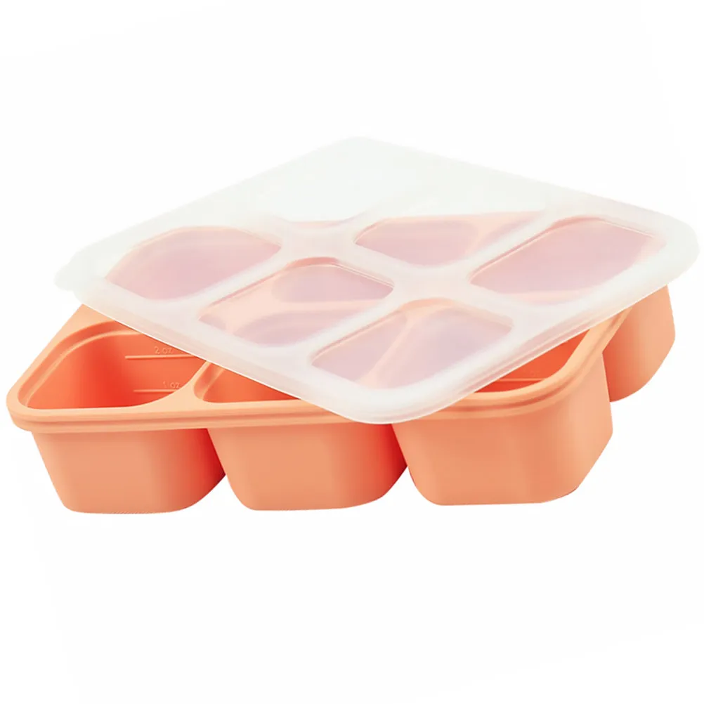 

Силиконовый контейнер для хранения детского питания с 6 секциями, безопасный для морозильной камеры, силиконовая форма для льда, для самостоятельного изготовления кубиков льда, контейнер для закусок