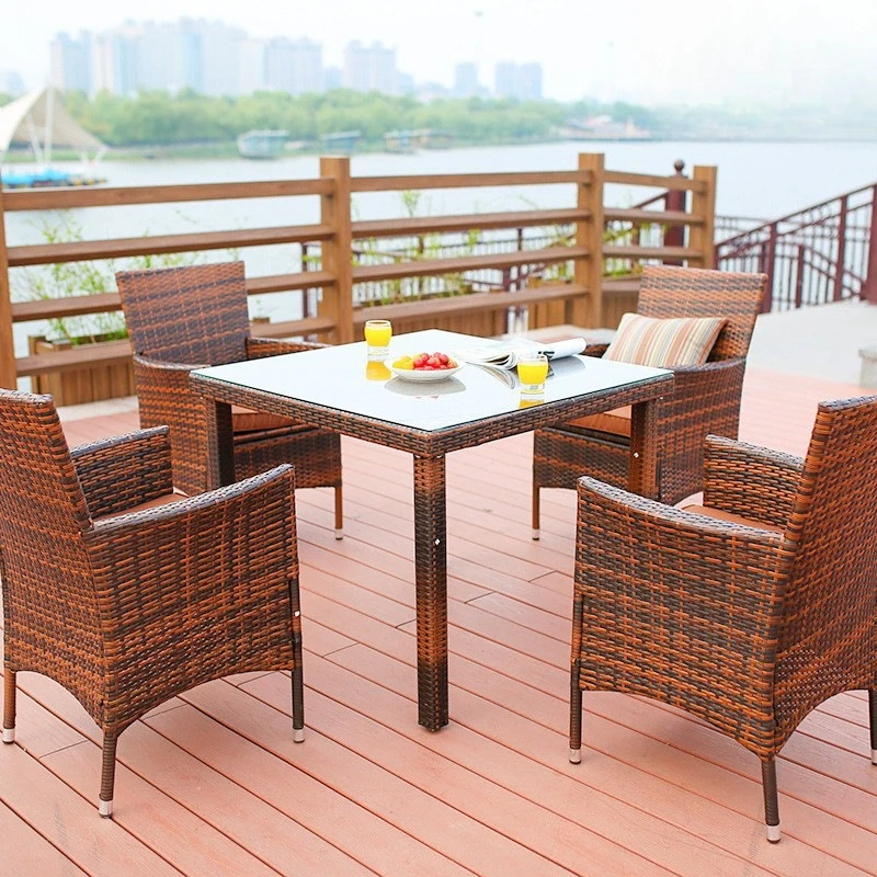 

Outdoor tables and chairs courtyard leisure rattan chair combination terrace garden outdoor tea table furniture chairs