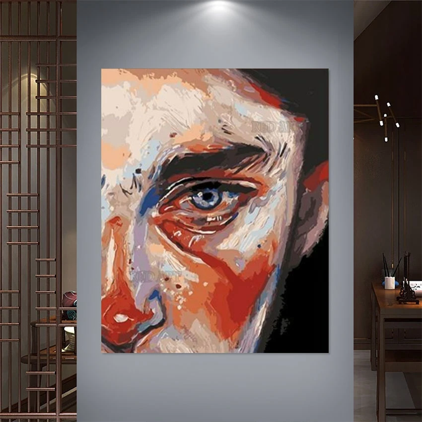 Hand-painted Sexy Lady Face Canvas Oil Painting Decorative Luxury Murals Art Handmade Figure Picture On Canvas Panel Set