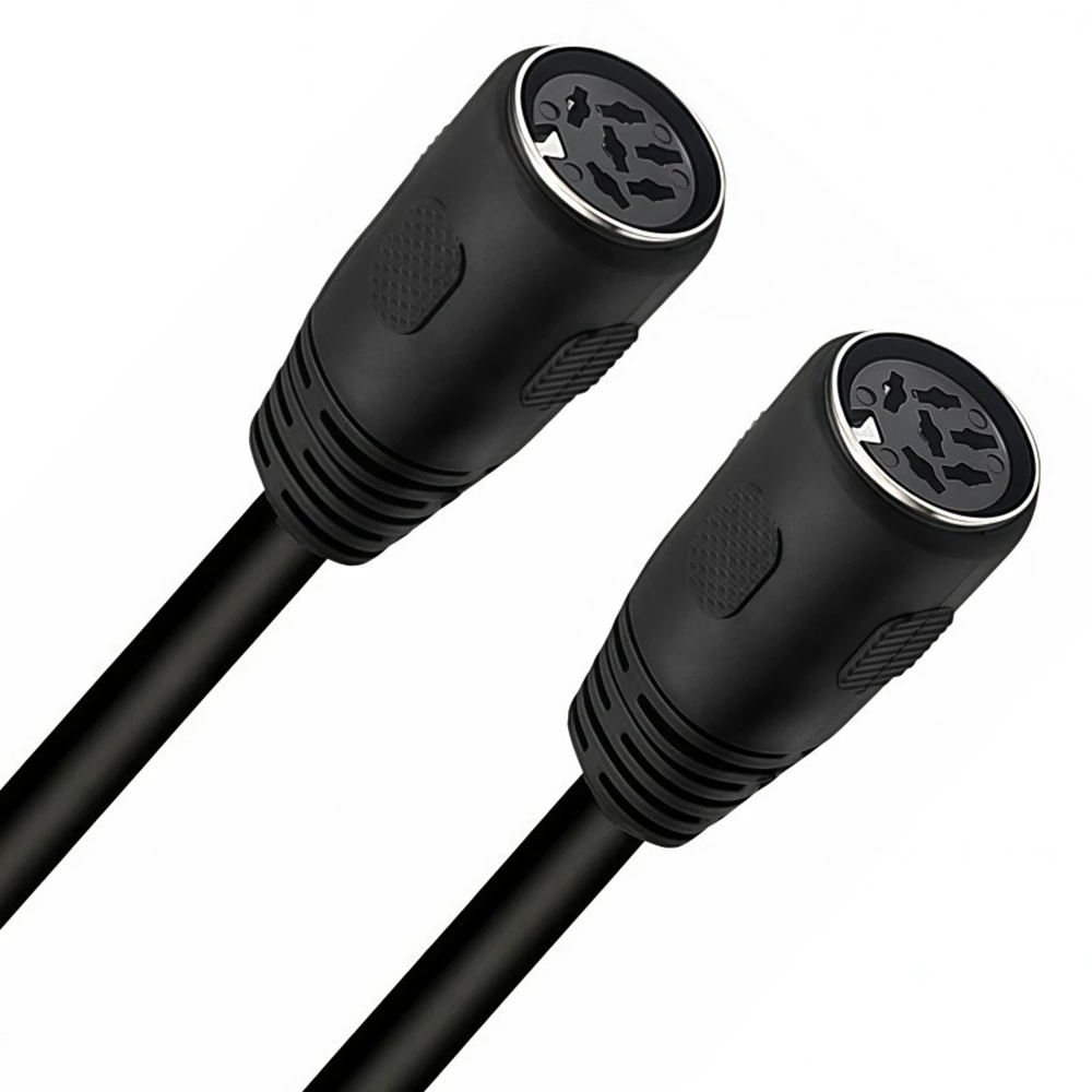 MIDI extension cable, MIDI 6-pin DIN female to female audio cable, used for MIDI keyboard synthesizer, organ, electric piano, MI