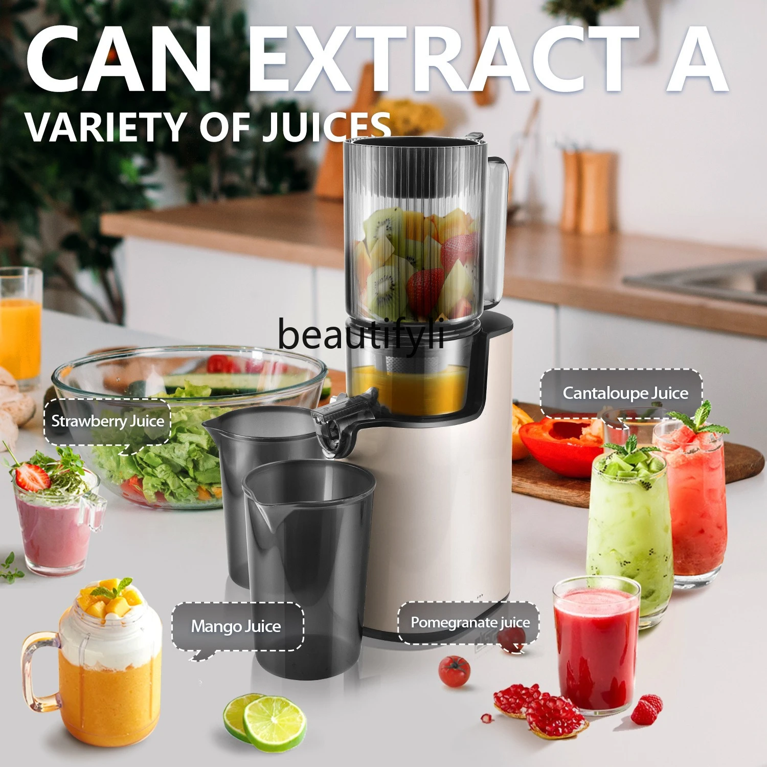 Juicer  residue separation raw juice machine household automatic slag juice slow grinding large diameter fried