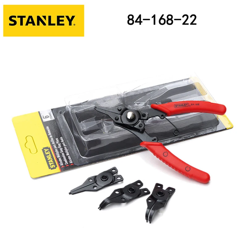 Stanley 84-168-22 Head Changing Retaining Ring  Multi-Functional Pliers Snap Ring Pliers 6-inch