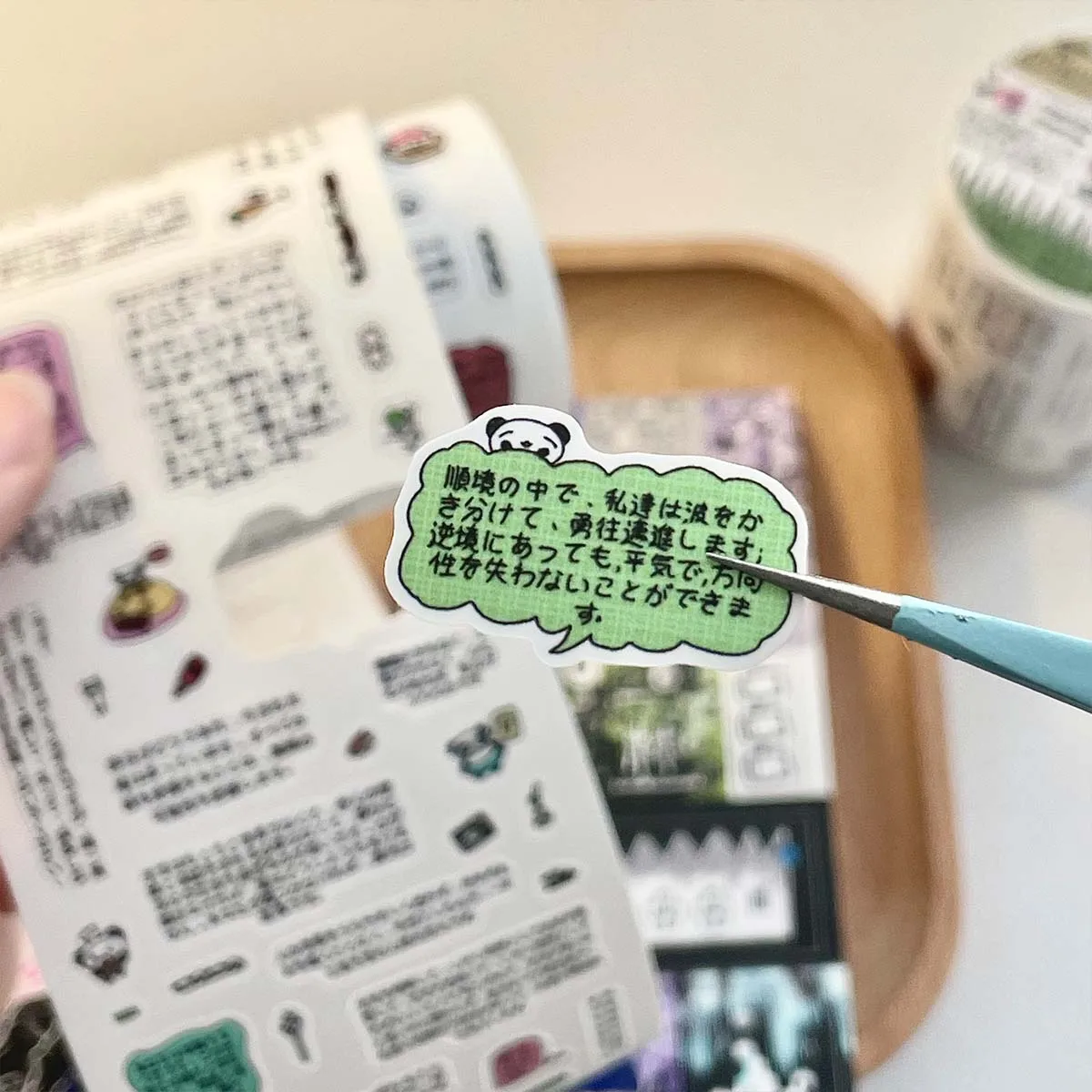 Alphabet Stickers Tapes Versatile Aesthetic Scrapbook Sticker Tapes Journal Collage Japanese Kawaii Decor Supplies