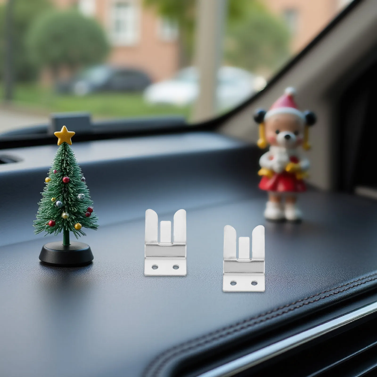 

2Pcs Universal Car Microphone Clip Holder Cb Radio Mounting Bracket Stable Shockproof Mic Hangers for Vehicles