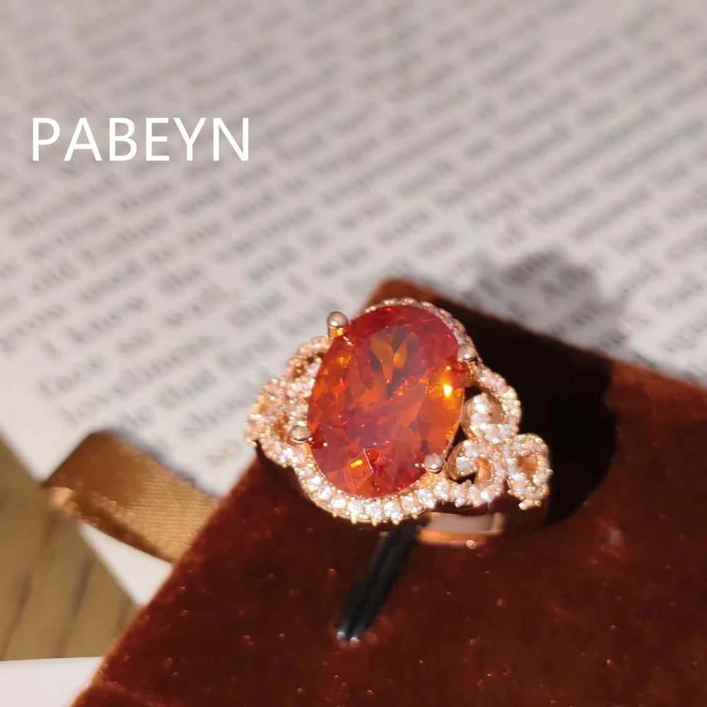 925 Sterling Silver Fashion Luxury Rose Gold Extra Large Carat Pigeon Egg Nest Cut Zircon Ring Birthday Party Anniversary Gift