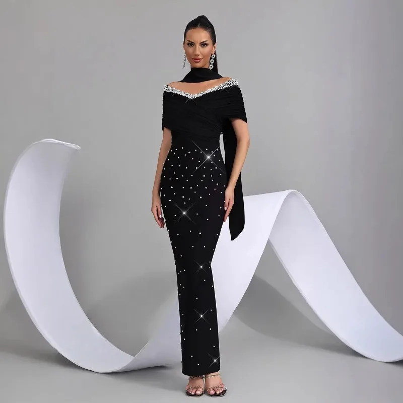 

Women Long Dress Bandage Dress Elegant Party Dinner Dress