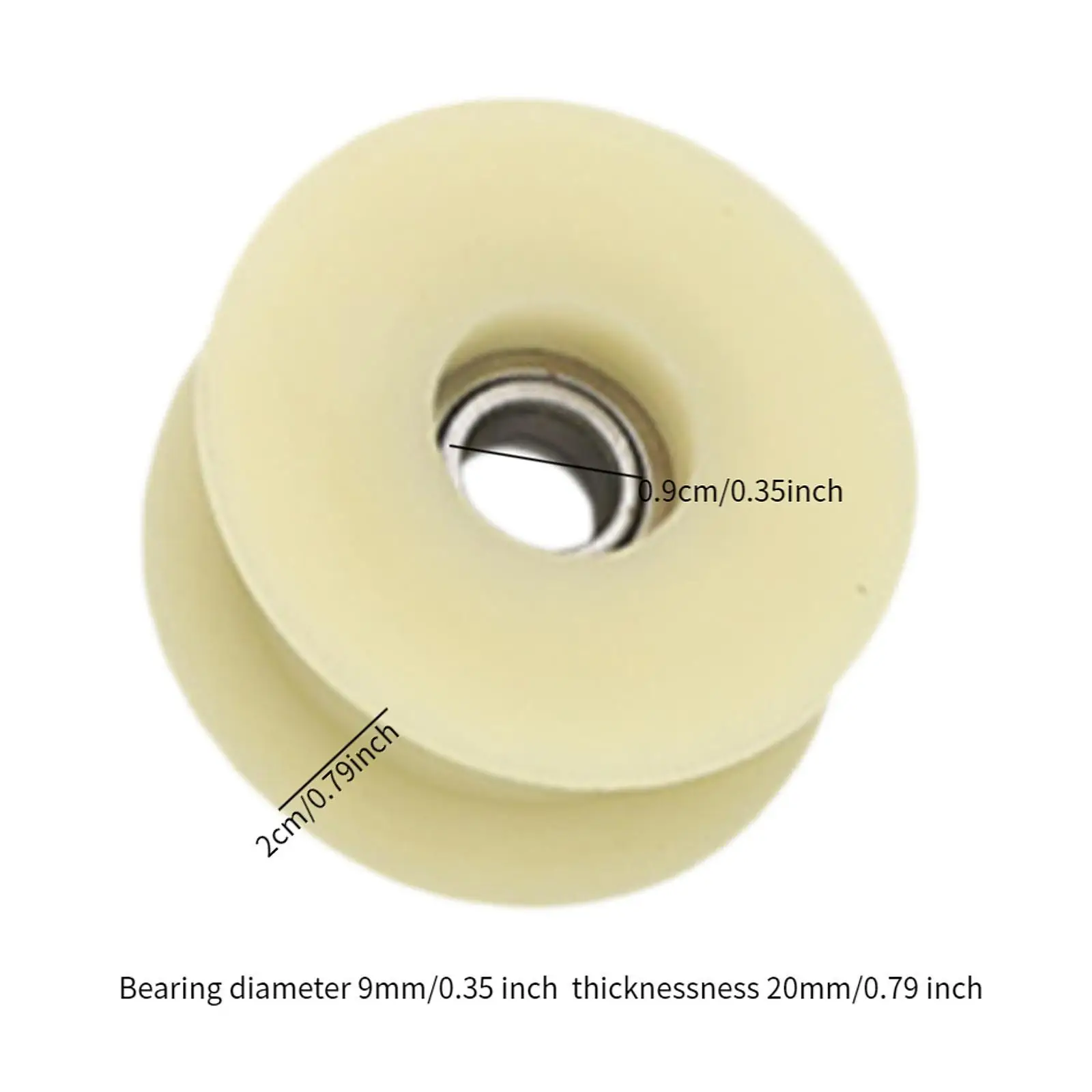 Pulley Chain Tensioner Roller 9mm Bearing Hole White Wheel Guide Metal Nylon for 49cc 60cc 66cc 80cc Bike Engines