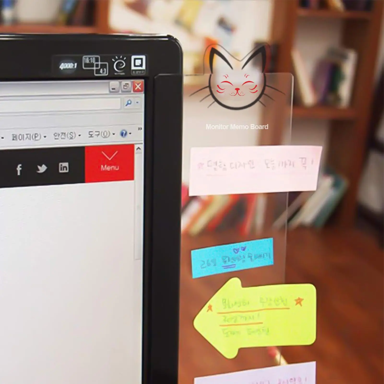 

Monitor Side Memo Board Acrylic Organizer 2 Pieces Computer Screen Sticky Note Holder For Busy Professionals Students Teachers