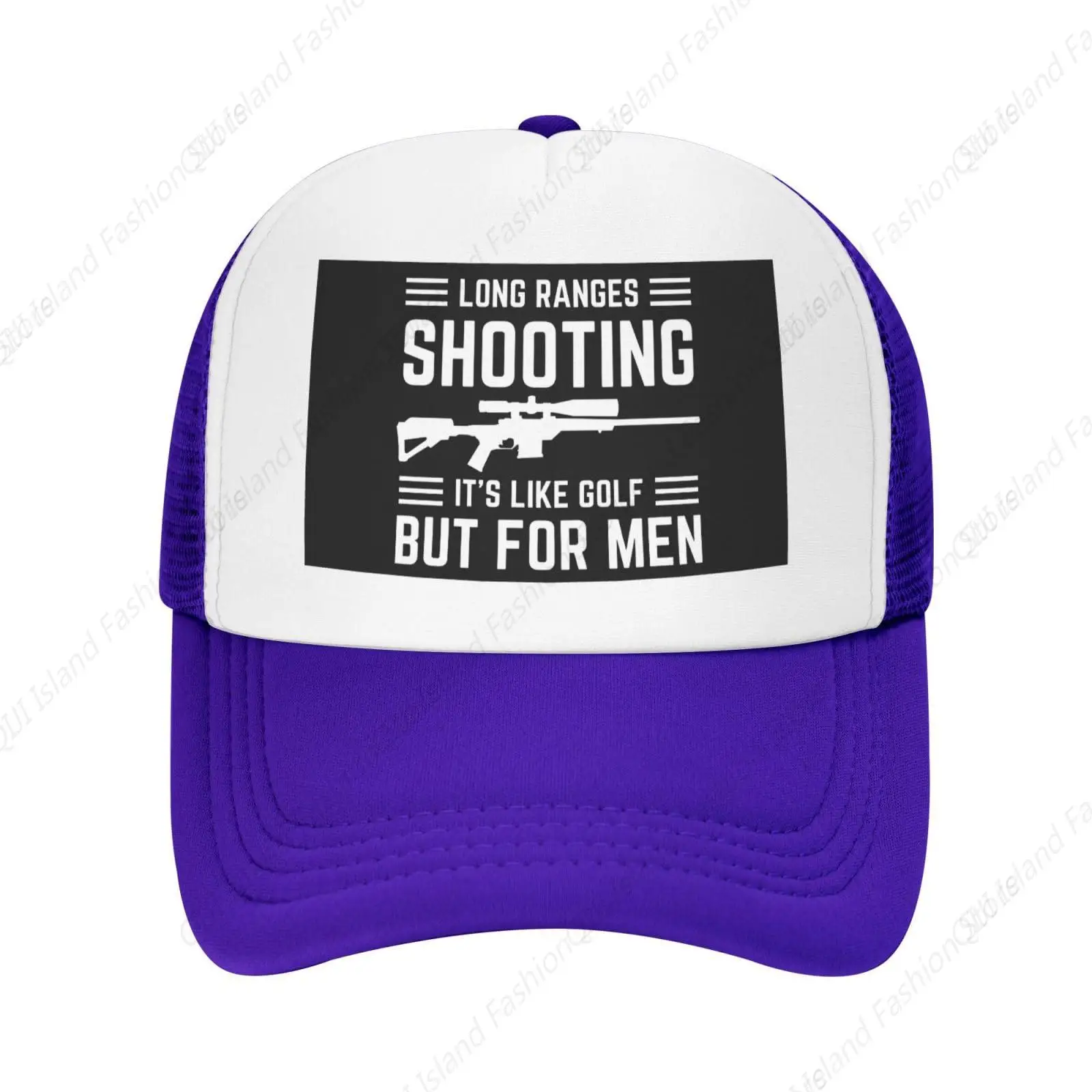 Long Ranges Shooting It's Like Golf Baseball Cap Vintage for Men Women Trucker Golf Dad Mesh Hat Sports Fishing Daily Unisex