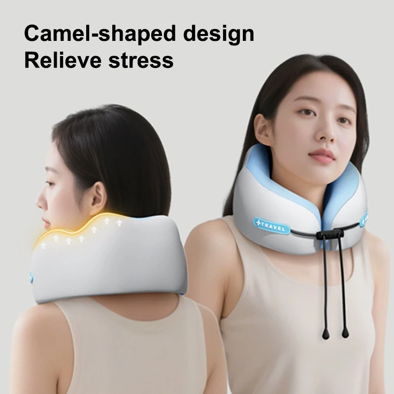 Travel Massage Memory Cotton U-shaped Pillow Soft Portable Storage Neck Support Protection Washable Airplane Pillow Spine Care
