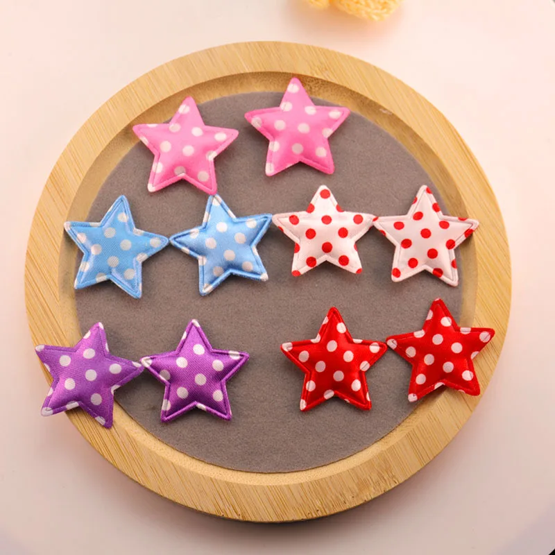 20 3.5CM pentagram double-sided ultrasonic embossed hair clips headbands hats and bag decorations handmade DIY