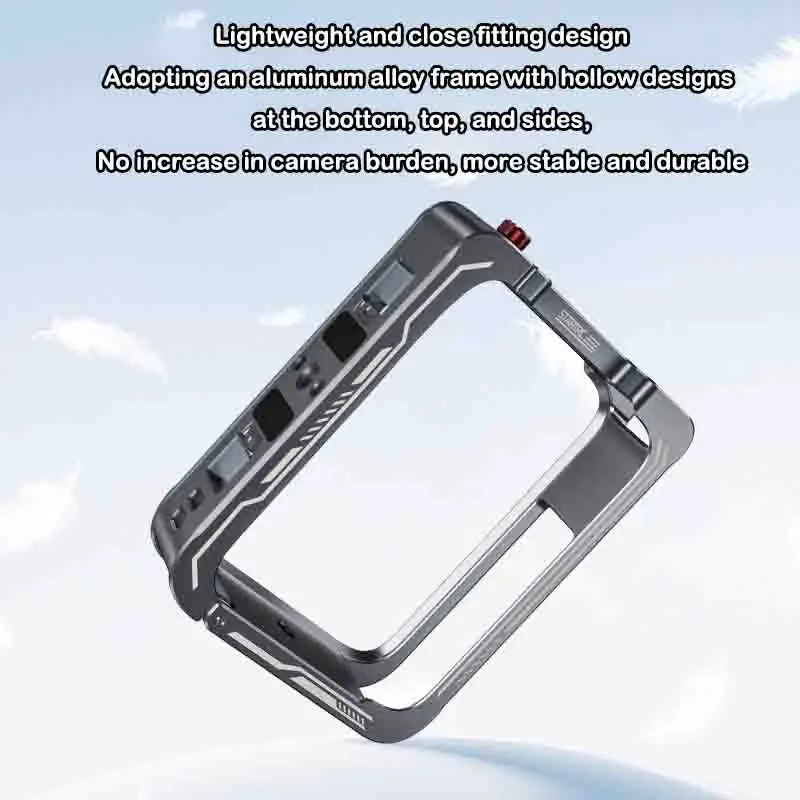 Gabbia in metallo per fotocamera DJI OSMO 360 Custodia con telaio protettivo completo Gabbia per conigli a sgancio rapido Accessorio per telaio per montaggio su pattino freddo