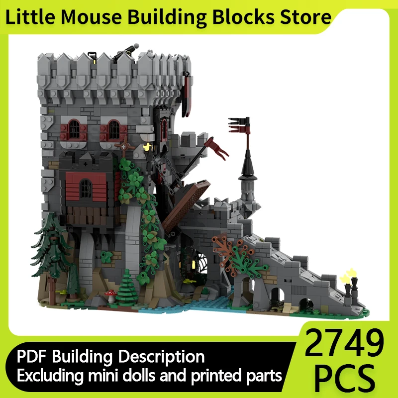 

Medieval Castle Model MOC Building Bricks Medieval Rock Castle Modular Technology Gifts Holiday Assemble Children Toys