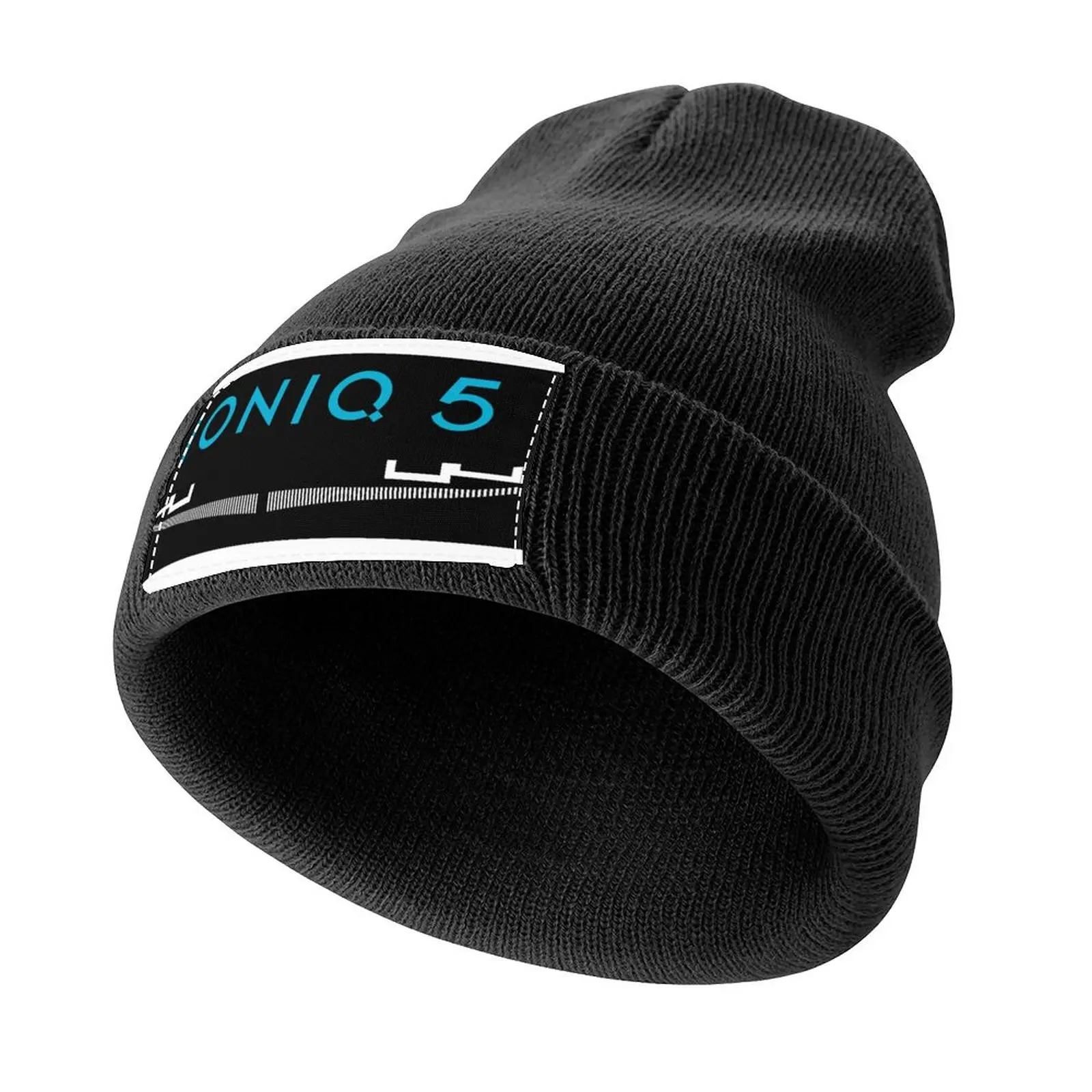 

Ioniq 5 iconic front grill and logo in blue Knitted Cap Rave birthday Men Golf Wear Women's