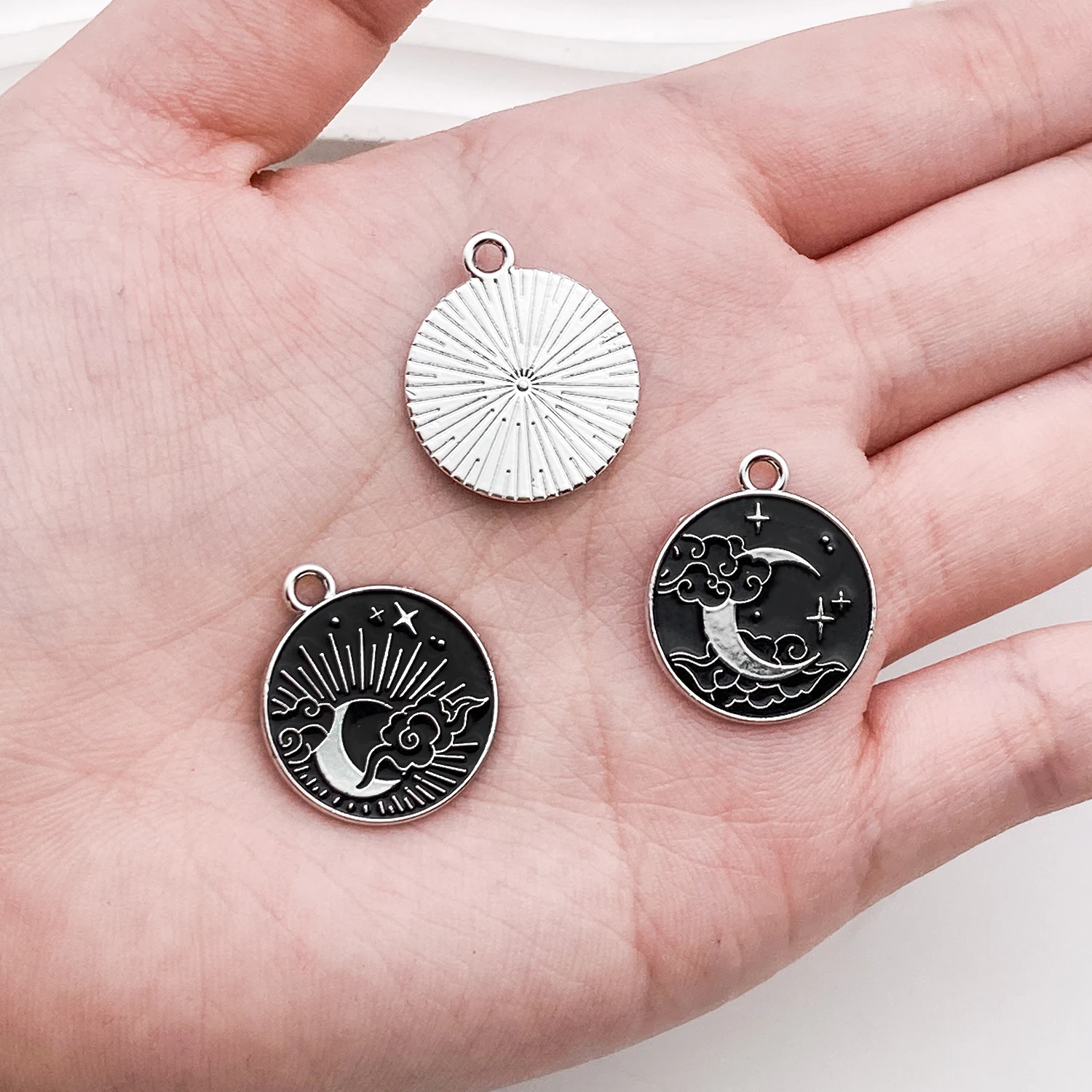 【Night Sky Kit】3/6pcs Matte En - Moon Star Earrings review and price