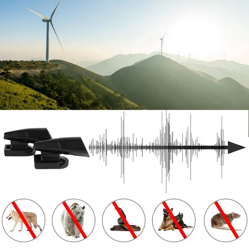 Car Alarm Animal Repeller Deer Snake Dog Collision Ultrasonic Repeller Wind Power Unique Frequency Deterrent for Motorcycle