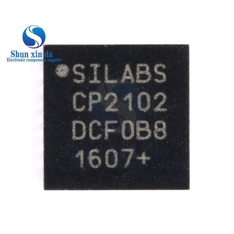 5PCS CP2102 CP2102-GM CP2102-GMR QFN-28 1Mbps 3.3V EEPROM 단일 칩 USB-UART 브리지 USB IC 트랜시버 SMD