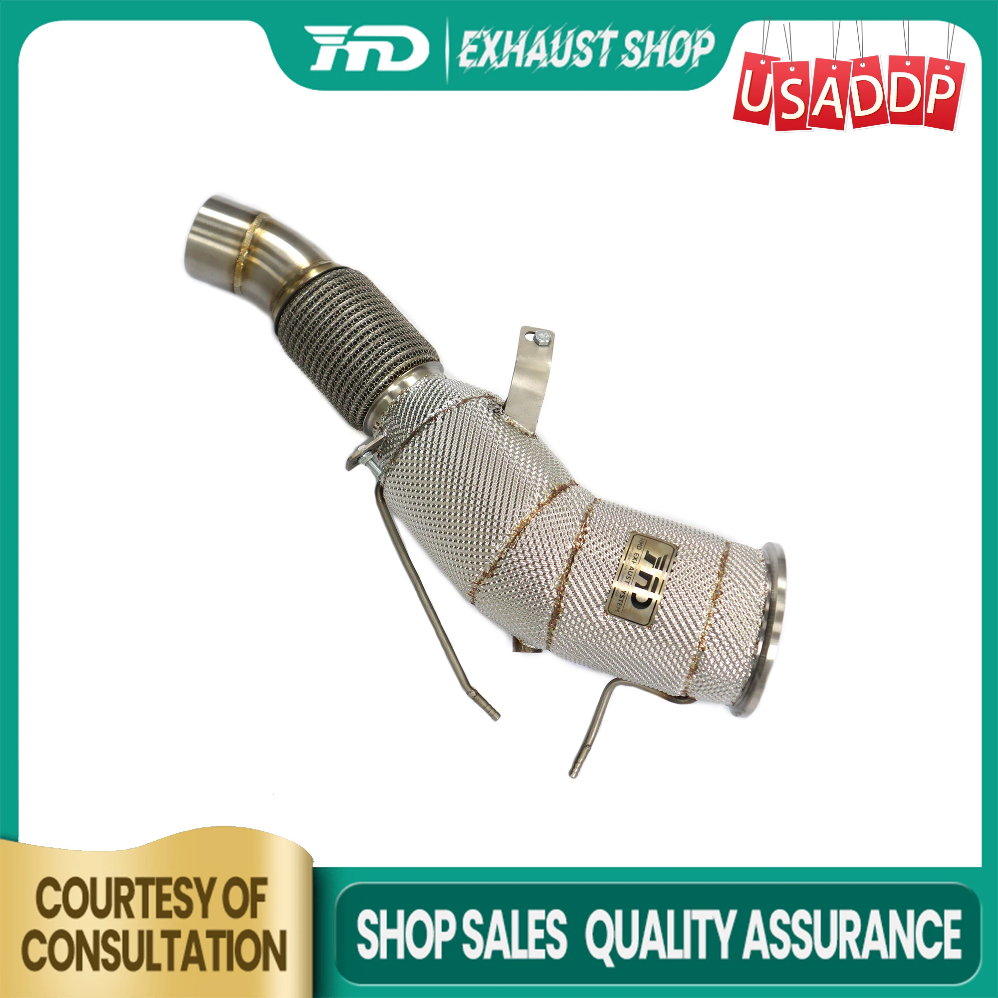 

HMD Downpipe for BMW M340i G20 LCI 2024+ Stainless steel Exhaust system Non-destructive installation with/without cat