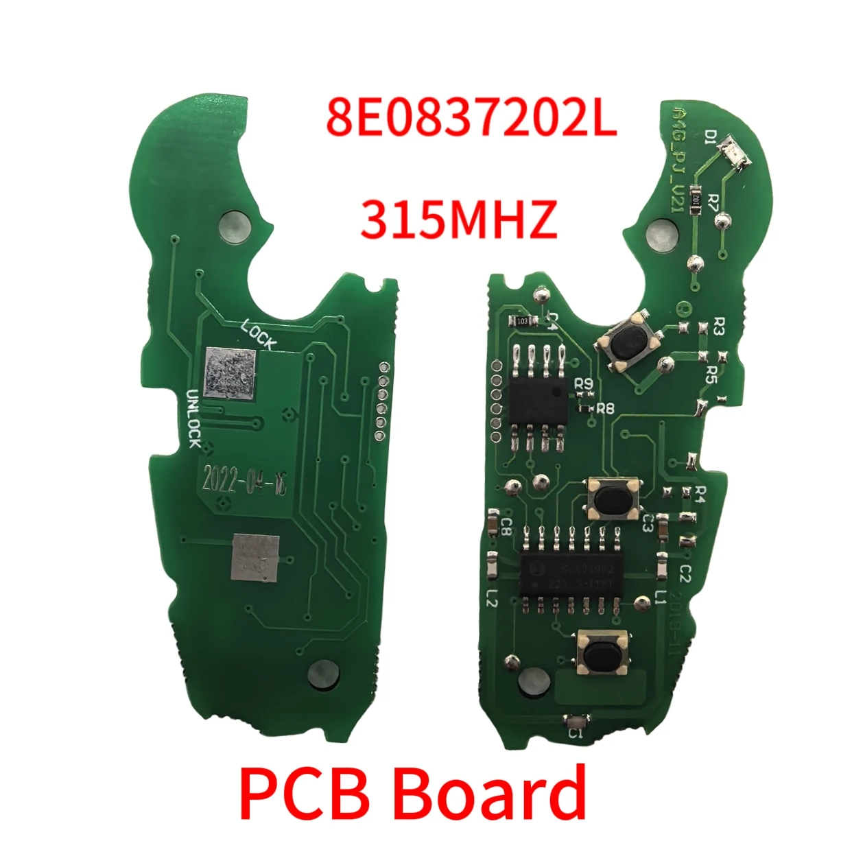315/434Mhz Fernbedienung Autoschlüssel für Audi Q7 B7 Q3 A3 TT A2 A8 A6 A6L A4 S5 C5 C6 B6 A4L A5 Q5 S RS S1 8X0837220D 8P0837220D ID48 Chip – Detail 15