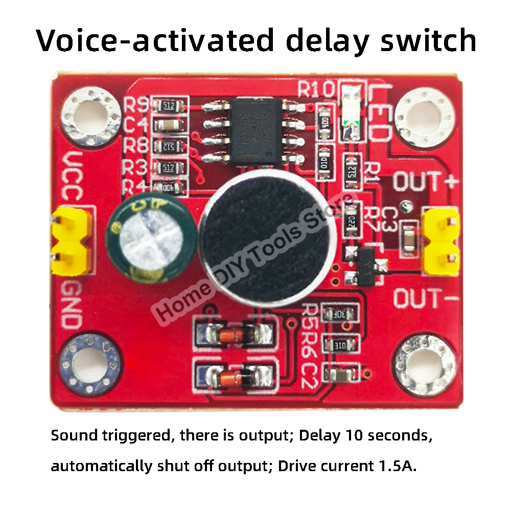 DC3-9V Voice Control Delay Switch Module Licht Geluid Geluid Sensor Intelligent Auto On Off Schakelaar Geluid Geactiveerde bedieningsschakelaar