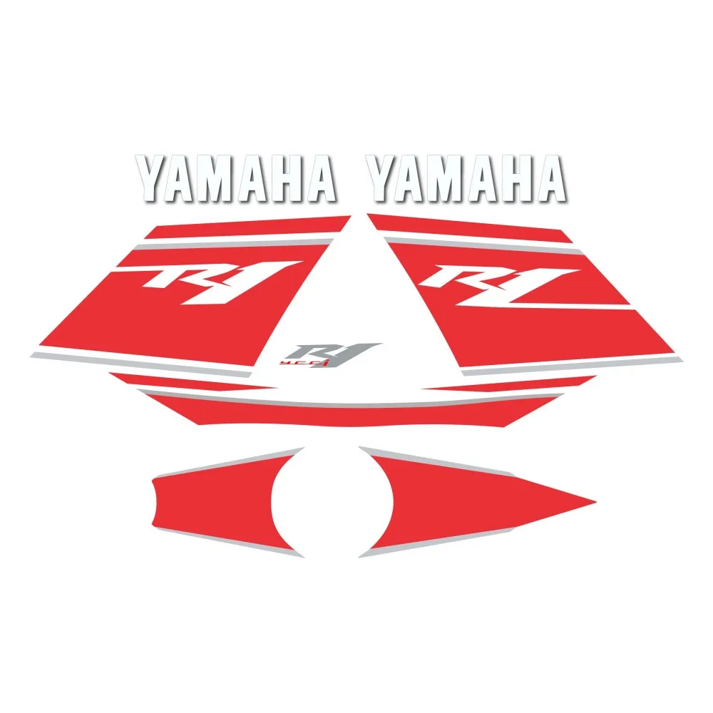 Motorbike road compatible sticker kit White Yamaha R1 2008