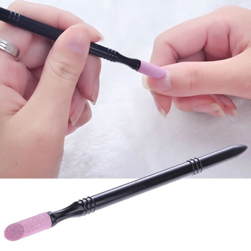 Nail Art Double Headed Quartz Grinding Pen Cuticle Exfoliating Tool Nail Engraving Polishing Rod Manicure Supplies Accessories