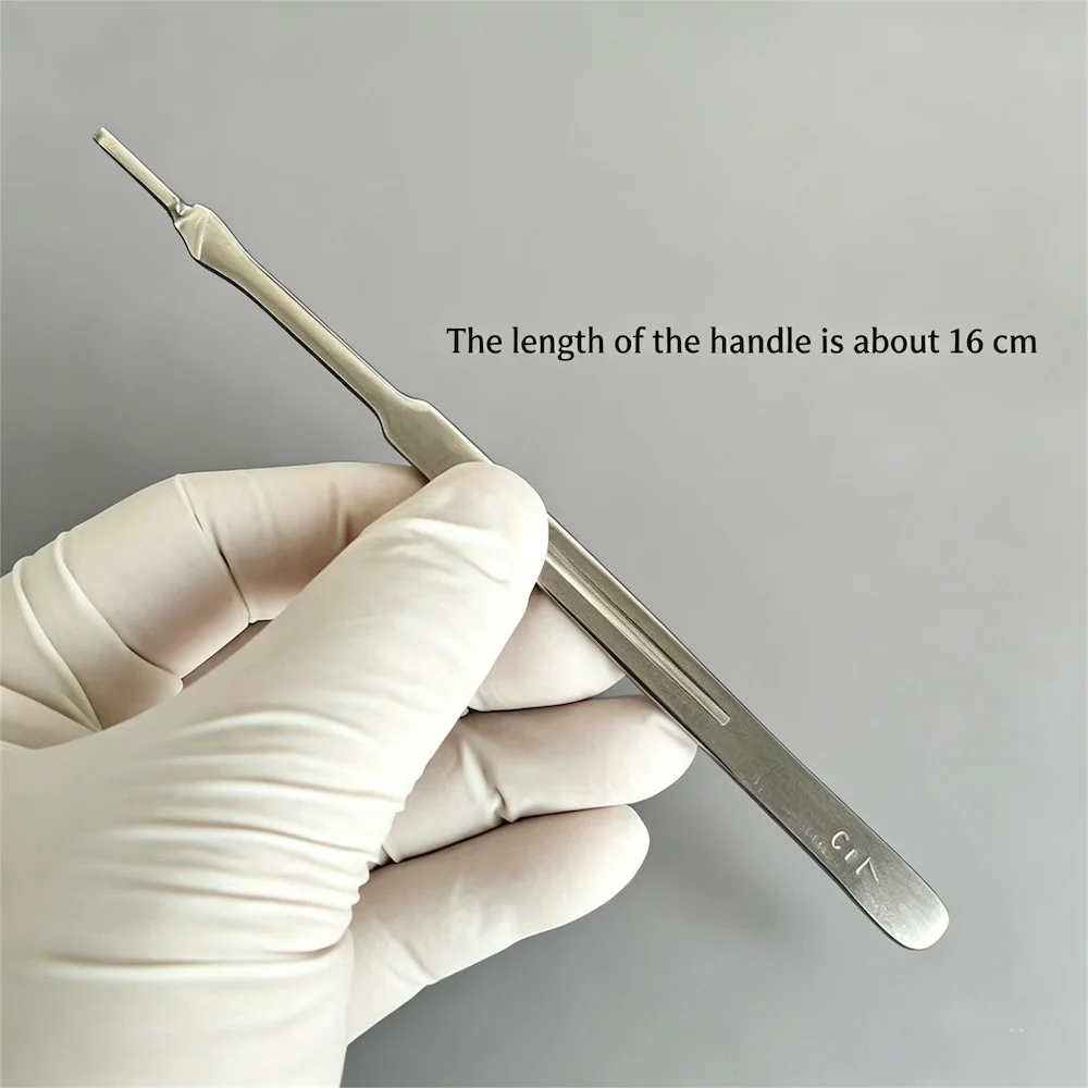 Zahnärztlicher Skalpellgriff Nr. 3/4/7 mit Klingen Nr. 10/23 aus Edelstahl/Kohlenstoffstahl – Dissektions- und Schneidewerkzeug für die Oralchirurgie – Detail 10
