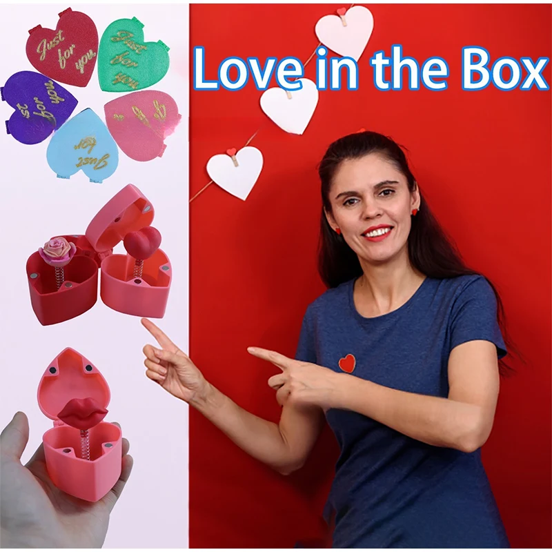 New 3D Printed Rose Heart Surprise Rose Heart for You Surprise Gift For Lover - Pop Up Rose Birthday Adult Valentine's Day ﻿