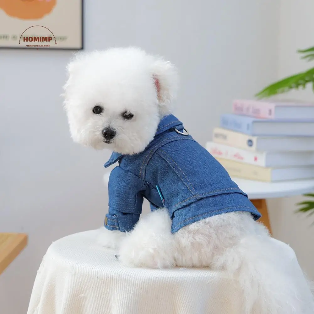 

Cat Clothing Cute Dog Denim Clothes Fashion Blue Puppy Jeans Shirt Sunscreen Pet Costumes Pet Supplies