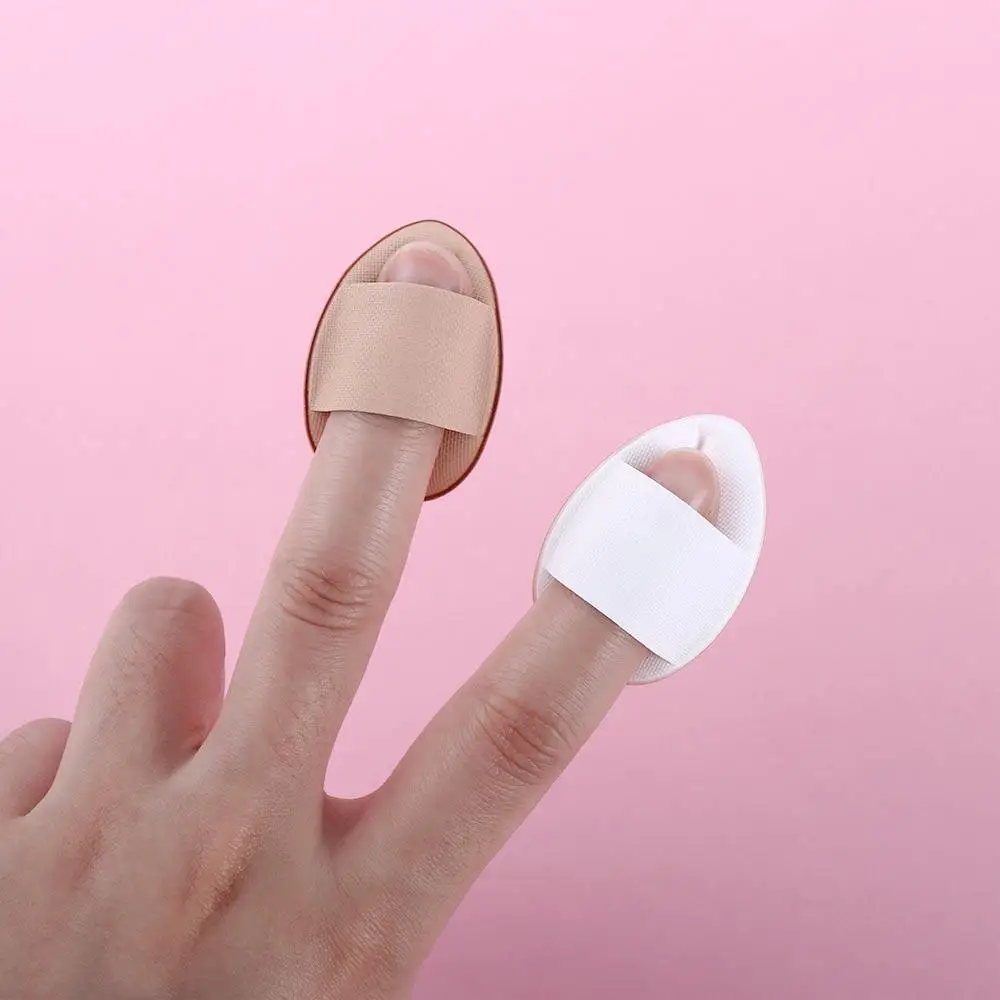 รูปร่างนิ้วมือแห้งเปียก Dual-ใช้ Foundation เครื่องมือ Thumb Air Cushion พัฟ Mini ขนาดเครื่องสําอางค์พัฟฟองน้ําพัฟ Highlighter เครื่องปั่น