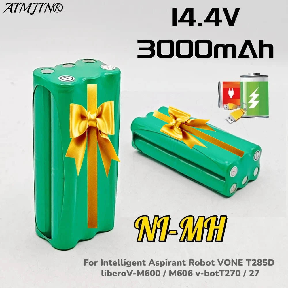 Ni-MH аккумуляторная батарея 14,4 В AA 3000 мАч для интеллектуального подметального робота Papago S30C VONE T285D-очистителя