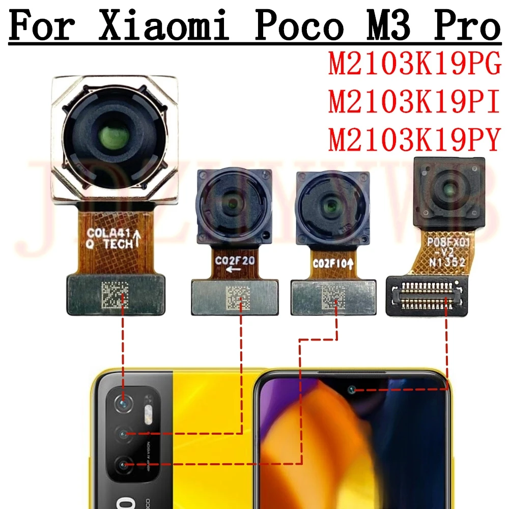 

Front Rear Camera For Xiaomi Poco M3 Pro Selfie Wide Main Back Camera Module Replacement Poco M3Pro