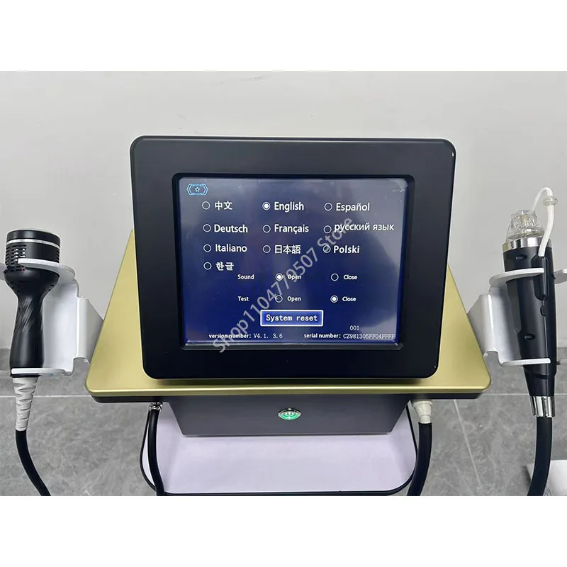 Портативная золотая радиочастотная радиочастотная машина для удаления шрамов с микроиглами, новый продукт, настольная подтяжка лица, RF микроигла, устройство