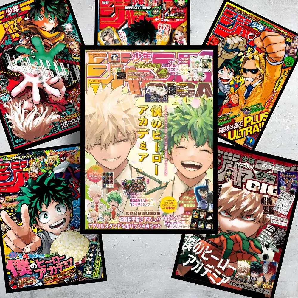 Pôster My Hero Academia, Adesivos Decorativos de Arte de Parede, Impressão de Foto para Decoração de Casa, Sala de Estar e Corredor