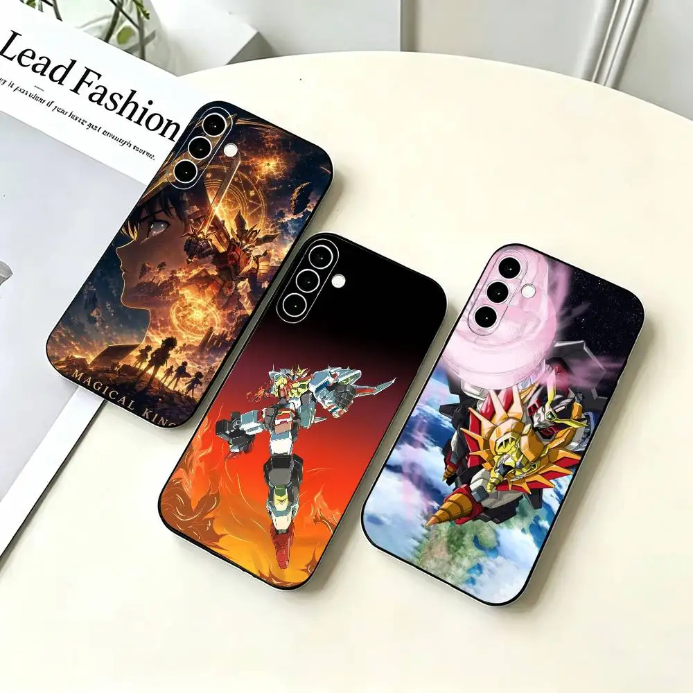 King of Braves GaoGaiGar Phone Case For Samsung A73 20,21s,22,31,32,52,53,72 Soft Black Shell