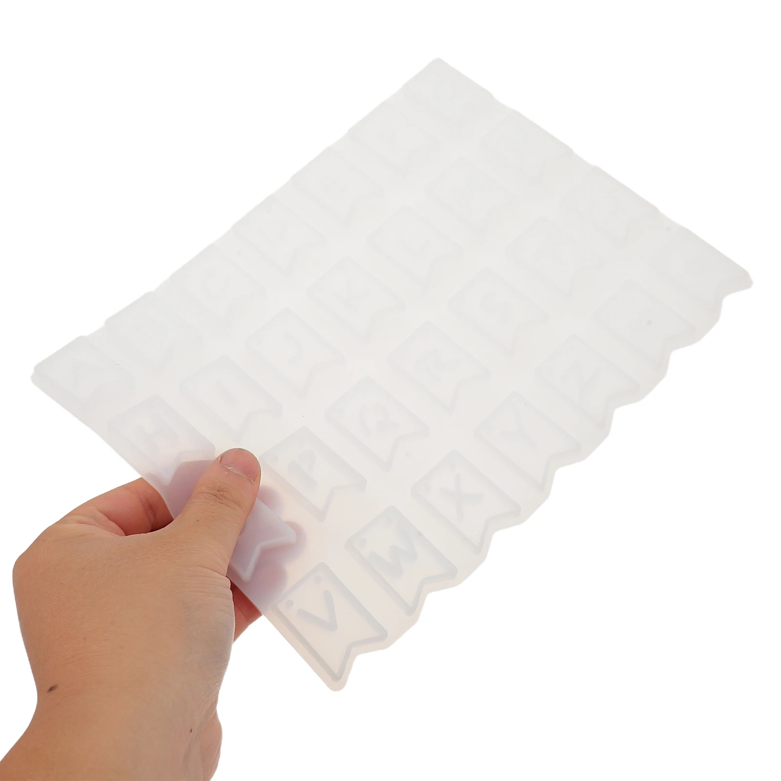

Letter Flag Mold Jewelry Making Alphabet Molds Key Chain White Silica Gel Craft Epoxy Resin