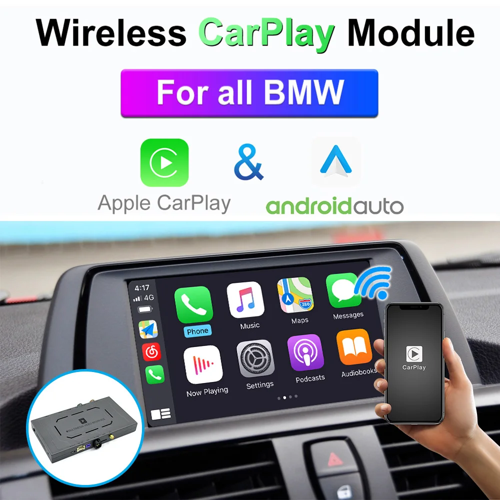 

Wireless Apple Carplay For BMW 1 2 3 4 5 6 7 Series X1 X3 X4 X5 EVO NBT CCC CIC 2003 - 2018 Android Auto Module Video Interface