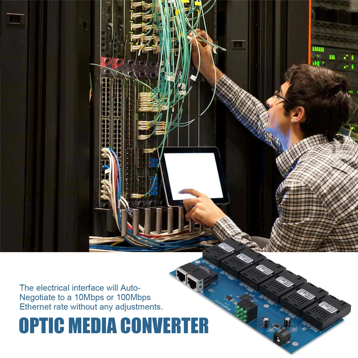 効率的な100M PCBAボード光ファイバメディアコンバータ