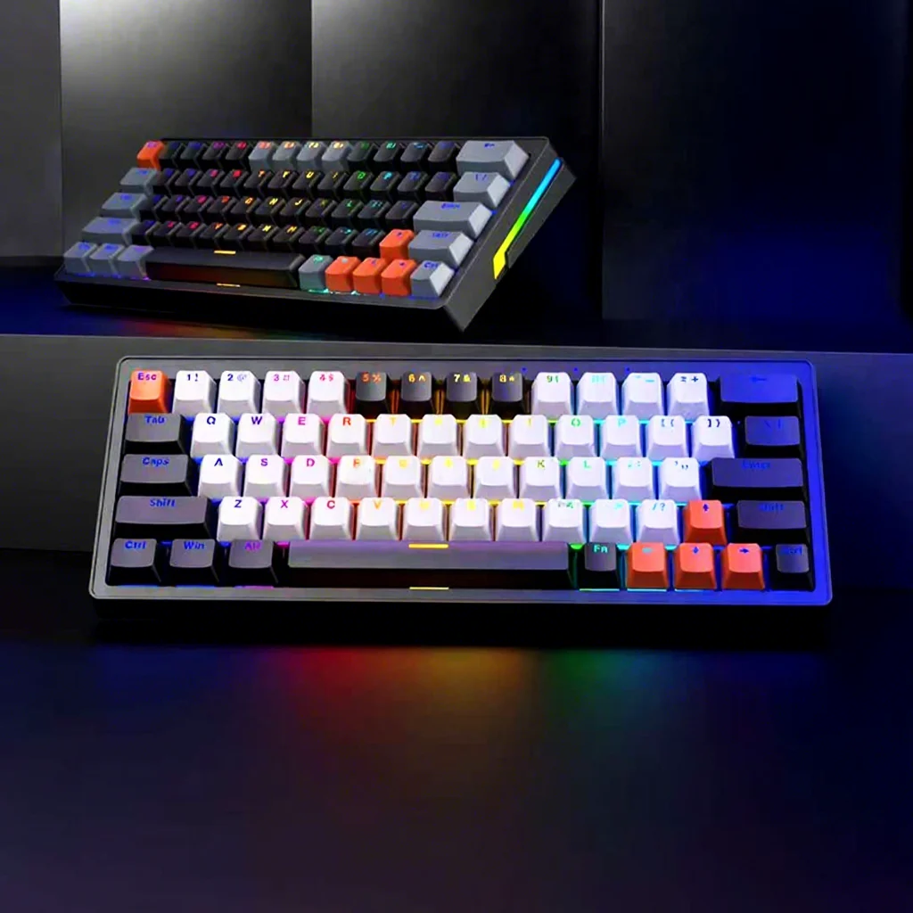 Yeaibo Teclado Custom Mechanic Laptop Magic and Mouse ipad Keyboards Wireless Keycaps Pc Gaming Mechanical Keyboard